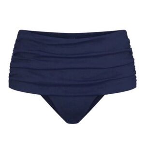 SKIMS Sculpting Swim Fold Over Bikini Bottom Midnight Blue Navy Small